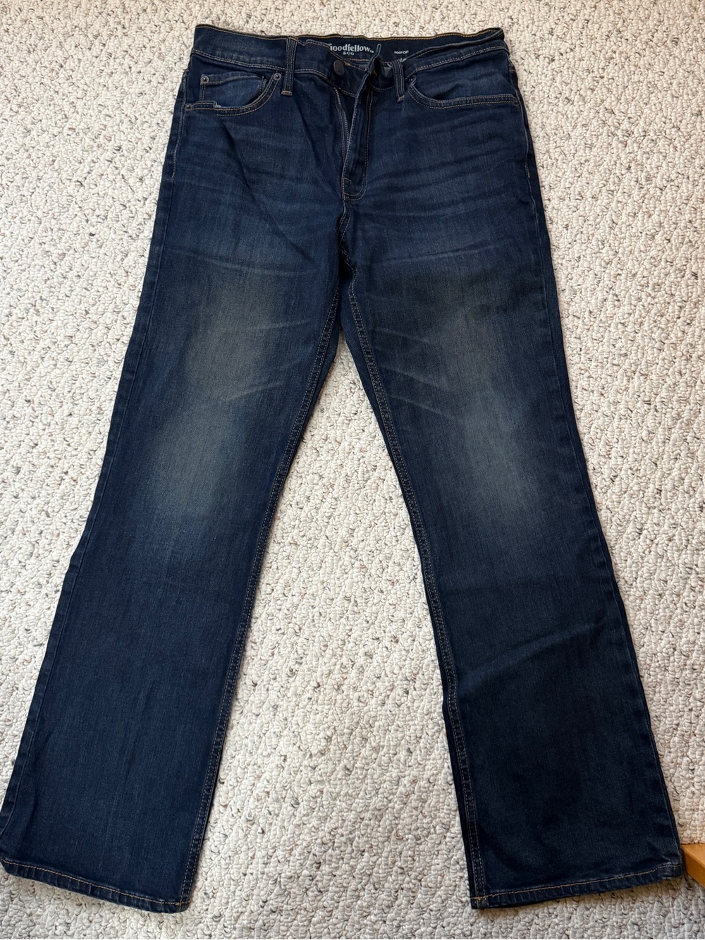 Goodfellow & Co Mens 32x30 Boot Cut Dark Wash Stretch Jeans Total Flex
